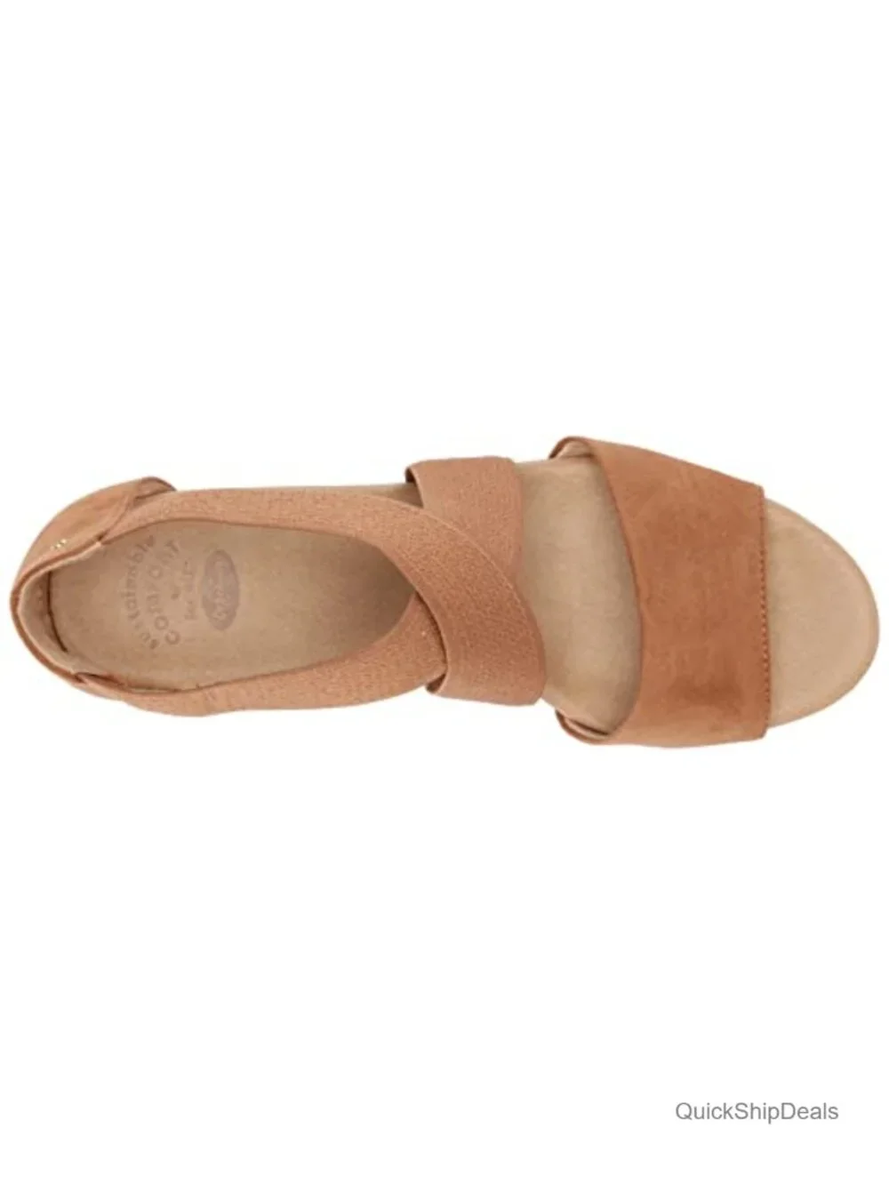 Strappy Wedge Sandals with Stretch Criss Cross Straps and Cushioned Footbed